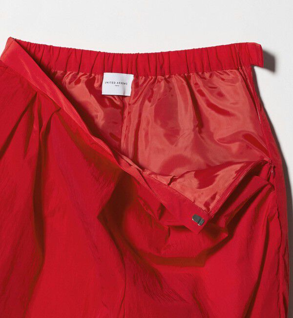 UNITED ARROWS「アシンメトリー タック ワイドパンツ はっ水 ウォッシャブル」|チノ|