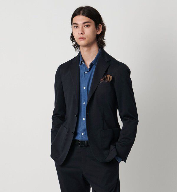 UNITED ARROWS「メランジ ジャージ シングル2ボタン COMFORT EASY-MODEL」|スーツ|NAVY