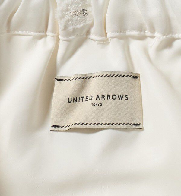 UNITED ARROWS「サテン フラワー ジャガード ロングスカート」|フレア|