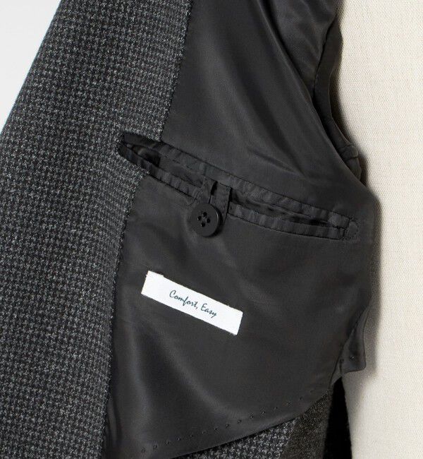 UNITED ARROWS「ハウンドトゥース ジャージ シングル2ボタン テーラードジャケット COMFORT EASY‐MODEL」|テーラードジャケット|