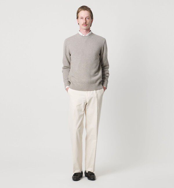 UNITED ARROWS「＜SOVEREIGN＞BIAGIOLI MODESTO ウール/カシミヤ クルーネック ニット」|ニット・セーター|