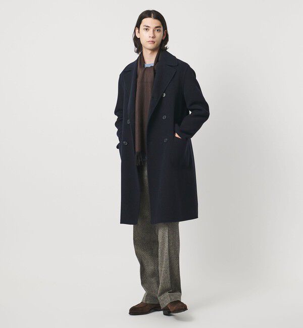 UNITED ARROWS「リバー アルスターコート」|チェスターコート|NAVY