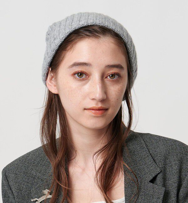 UNITED ARROWS「アゼ ニットキャップ」|ニット帽|LT.GRAY