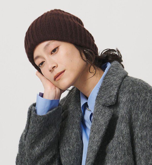 UNITED ARROWS「アゼ ニットキャップ」|ニット帽|DK.BROWN