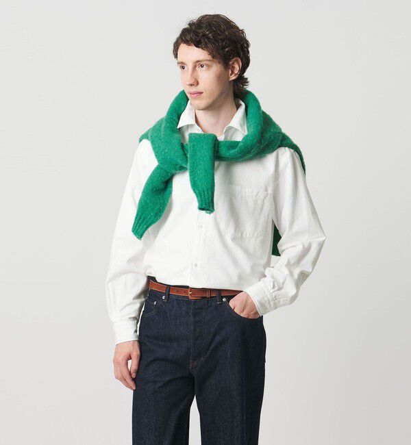 UNITED ARROWS「カリビアーナミルズ ブラッシュド レギュラーカラーシャツ」|シャツ・ブラウス|WHITE