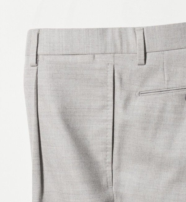 UNITED ARROWS「ライトサキソニー テーパード １プリーツ スラックス ヨコストレッチ」|スラックス|