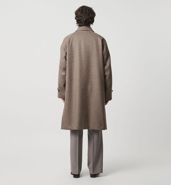 UNITED ARROWS「ウーステッドメルトン チェック バルマカーンコート」|ステンカラーコート|