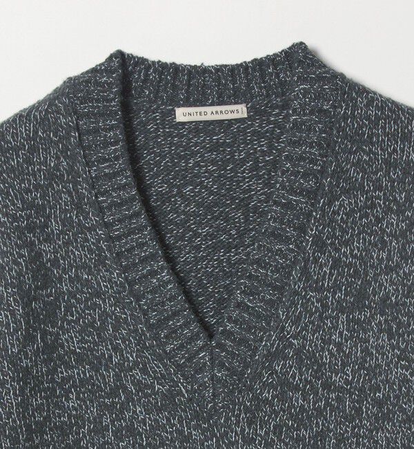 UNITED ARROWS「ウール コットン カシミア ムリネ Vネック ニット」|ニット・セーター|