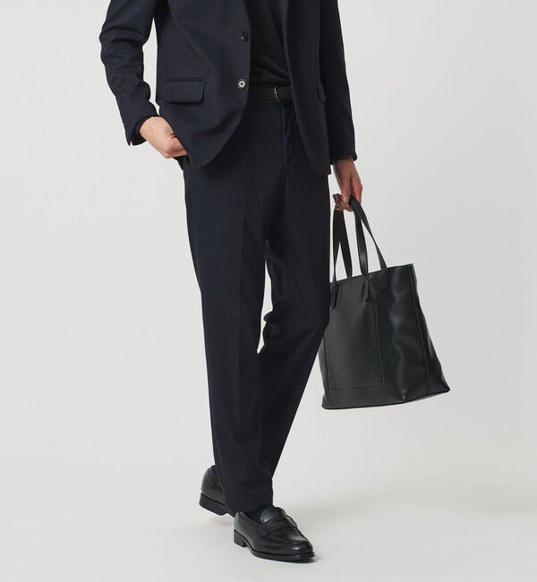 UNITED ARROWS「ホームスパン ジャージー ノープリーツ パンツ UA COZY ウォッシャブル ヨコストレッチ 防しわ」|スーツ|