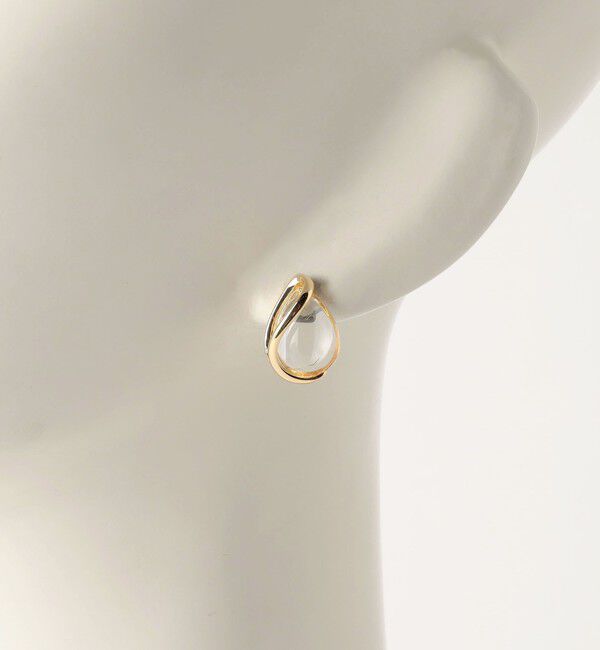 UNITED ARROWS green label relaxing「クリア シズク メタルフレーム ピアス」|ピアス|