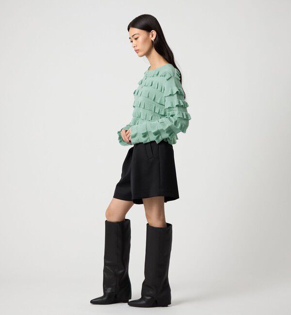 EMMEL REFINES「＜EMMEL REFINES＞EM ティアード ミニフリル 2WAY カーディガン」|カーディガン|