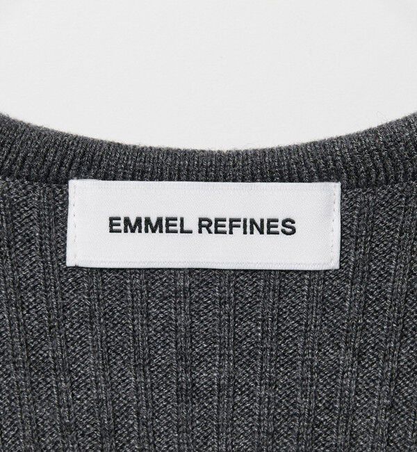 EMMEL REFINES「＜EMMEL REFINES＞EM フロントリボン エリツキ ニット」|ニット・セーター|