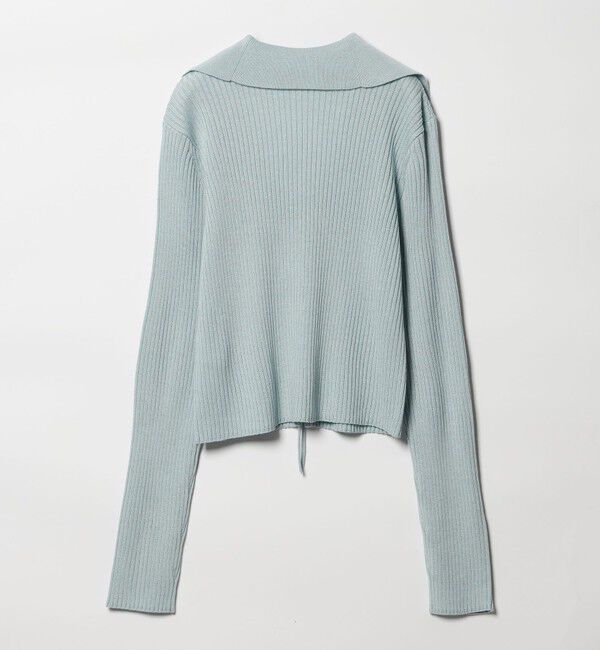 EMMEL REFINES「＜EMMEL REFINES＞EM フロントリボン エリツキ ニット」|ニット・セーター|