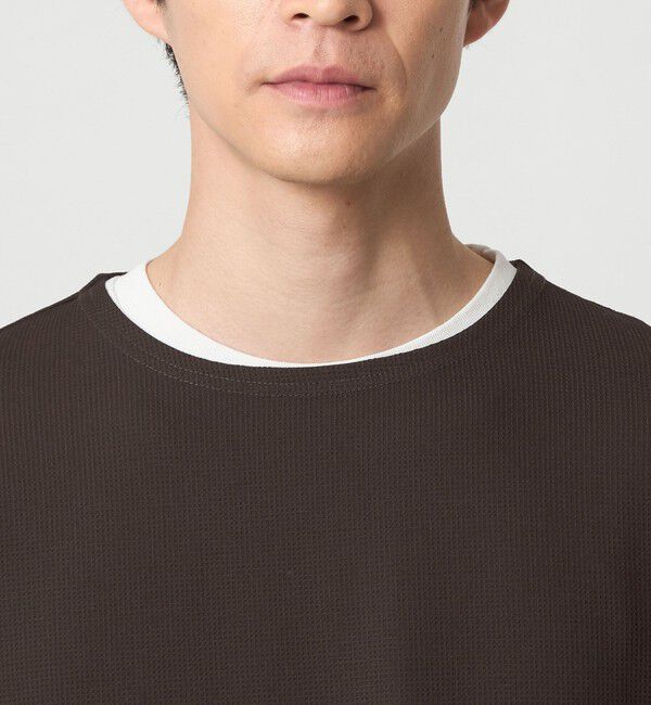 UNITED ARROWS green label relaxing「KIVANC ノーカラー 長袖 Tシャツ -ストレッチ-」|Tシャツ・カットソー|
