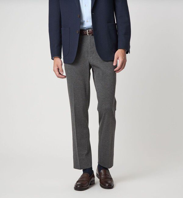 UNITED ARROWS green label relaxing「エブリット ナイロンレーヨンポリウレタン ジャージー カルゼ スタンダード スラックス」|スラックス|MD.GRAY