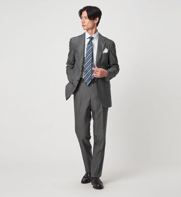 UNITED ARROWS green label relaxing「GUABELLO 組織無地 MF ノープリーツ スーツパンツ」|スーツ|