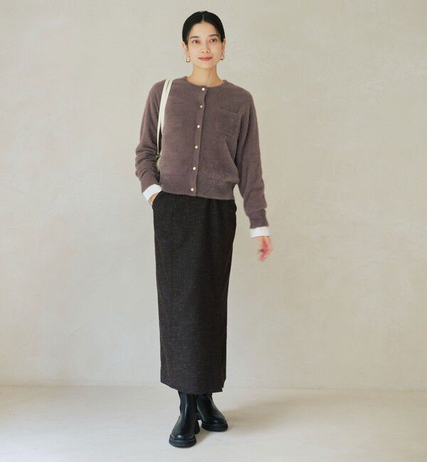 UNITED ARROWS green label relaxing「［size SHORTあり］スラブ サイド スリット タイト スカート」|タイト|