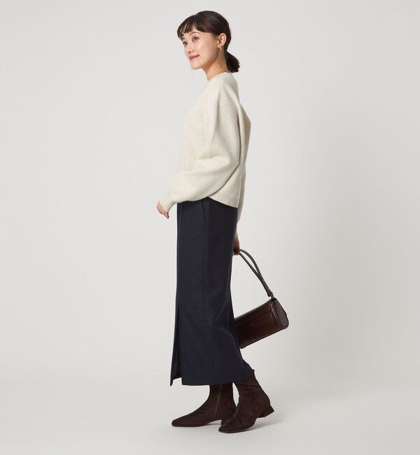 UNITED ARROWS green label relaxing「［size SHORTあり］スラブ サイド スリット タイト スカート」|タイト|