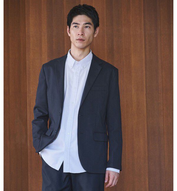 UNITED ARROWS green label relaxing「F-LET ナロー ジャケット -ストレッチ-」|テーラードジャケット|NAVY
