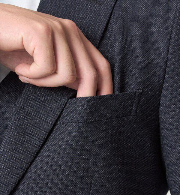 UNITED ARROWS green label relaxing「A+ TWPU バーズアイ 2B スリム ジャケット -ウォッシャブル・ストレッチ-」|テーラードジャケット|