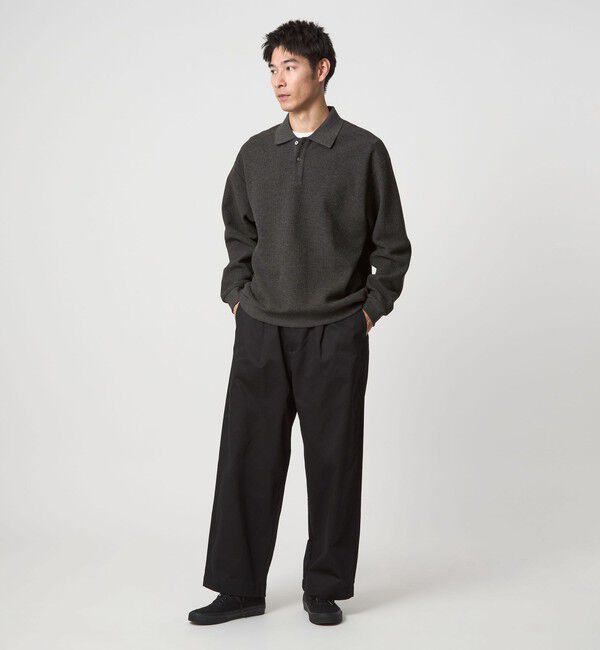 UNITED ARROWS green label relaxing「ワッフル 長袖 ポロシャツ カットソー」|ポロシャツ|