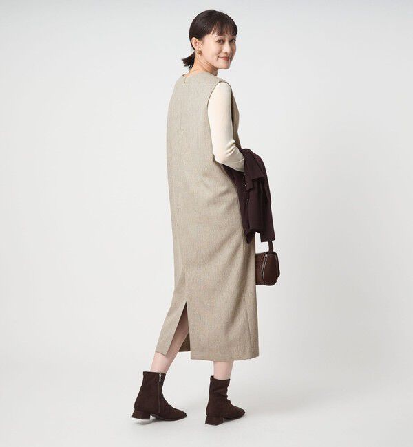 UNITED ARROWS green label relaxing「［size SHORTあり］キーネック ジャンパースカート」|ジャンパースカート|