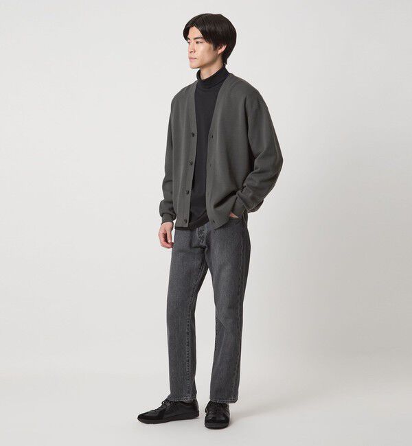 UNITED ARROWS green label relaxing「ポリエステル ウール ミラノリブ Vネック カーディガン」|カーディガン|