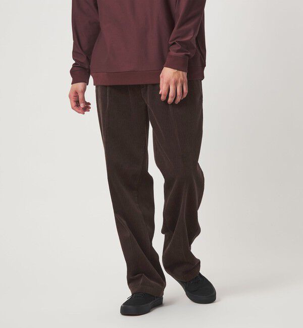UNITED ARROWS green label relaxing「コーデュロイ ワイド 1プリーツ W4 ワイドパンツ」|その他|DK.BROWN