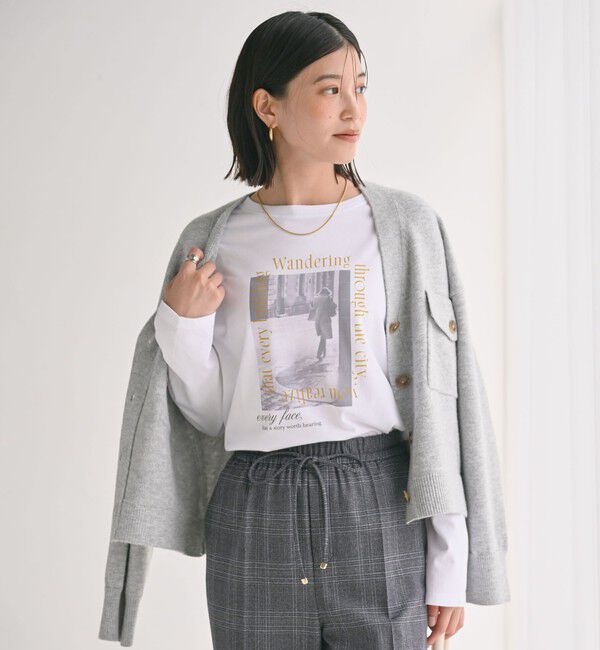 UNITED ARROWS green label relaxing「【WEB限定】＜at ease＞アソート フォト  ロングスリーブ カットソー」|Tシャツ・カットソー|