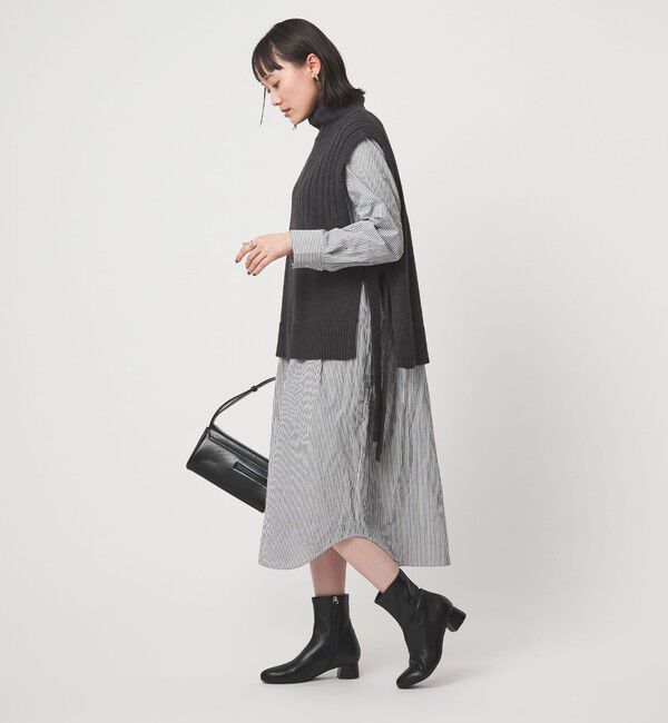 UNITED ARROWS green label relaxing「ニット ベスト &times; シャツ ワンピース セット」|ワンピース|