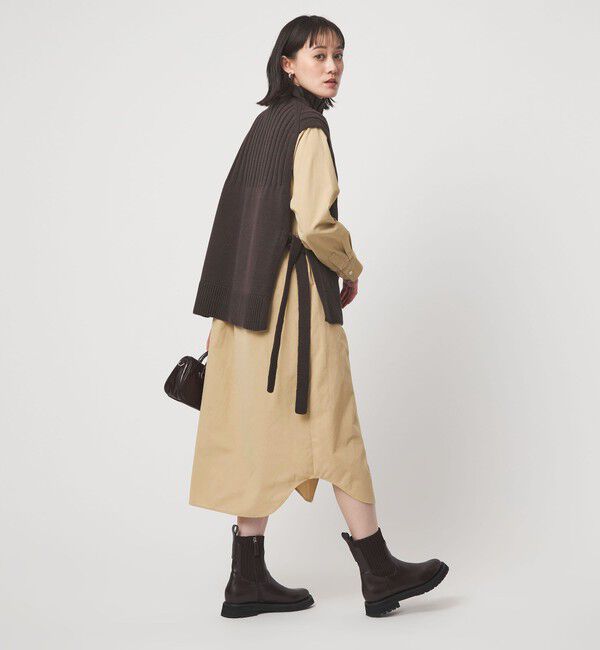 UNITED ARROWS green label relaxing「ニット ベスト &times; シャツ ワンピース セット」|ワンピース|