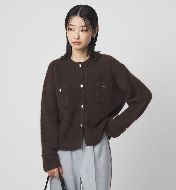 UNITED ARROWS green label relaxing「ヘアリー ニット ジャケットライク カーデイガン」|カーディガン|