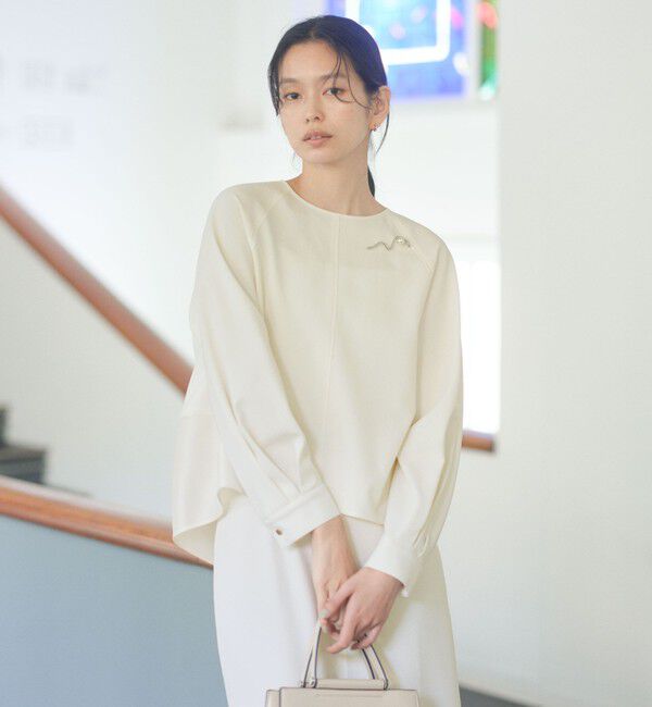 UNITED ARROWS green label relaxing「［size SHORTあり］fleurie(フルリー) フォルム プルオーバー ブラウス」|シャツ・ブラウス|OFF WHITE