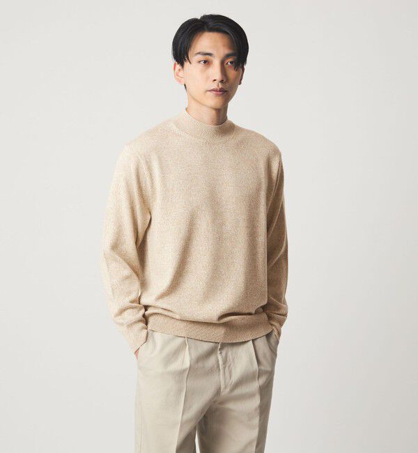 UNITED ARROWS green label relaxing「シルク ミックス モックネック ニット」|ニット・セーター|BEIGE