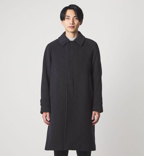 UNITED ARROWS green label relaxing「Ballis バリス モッサー バルカラー ネイビー ステンカラーコート」|ステンカラーコート|