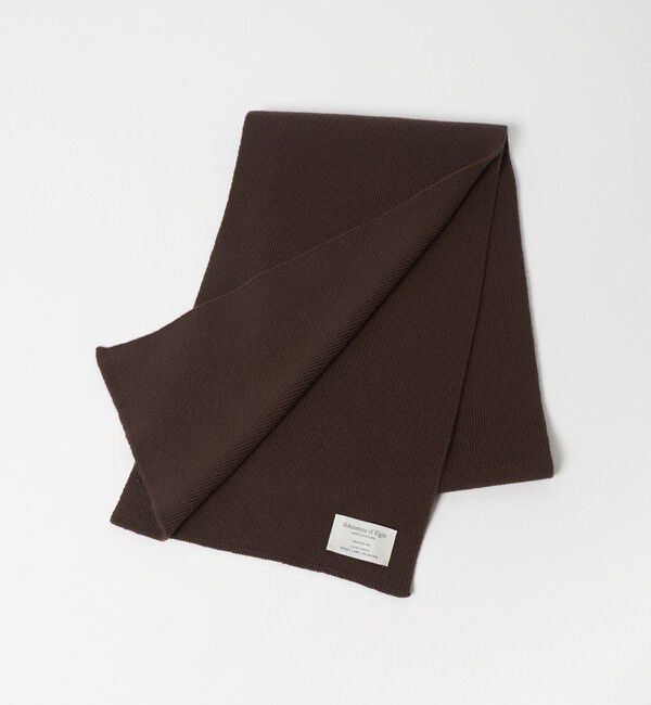 UNITED ARROWS green label relaxing「【別注】＜Johnstons of Elgin＞GLR ウールカシミヤ リブ マフラー」|マフラー|DK.BROWN