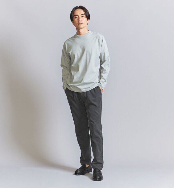 BEAUTY&YOUTH UNITED ARROWS「TR ピンヘッド  1プリーツ イージー パンツ ‐タテ・ヨコストレッチ‐」|チノ|