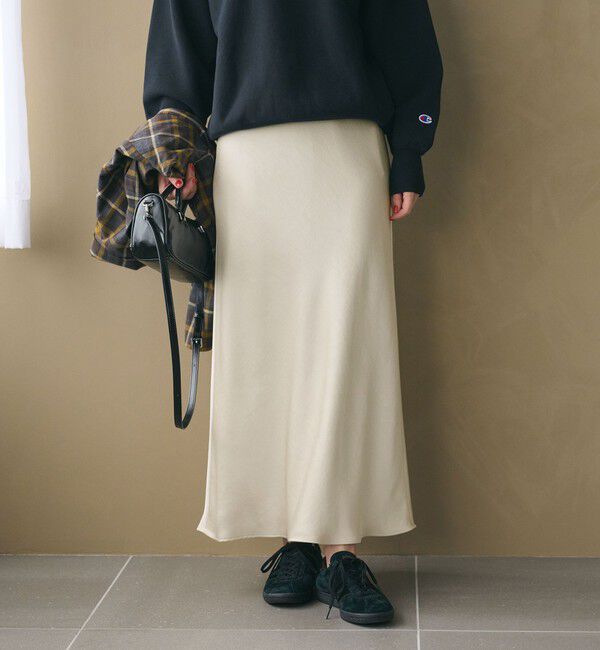 BEAUTY&YOUTH UNITED ARROWS「ポリエステルサテン マーメイドフレアスカート」|スカート|