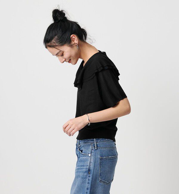 BEAUTY&YOUTH UNITED ARROWS「【WEB限定】フリルカラー ニットプルオーバー -ウォッシャブル-」|ニット・セーター|