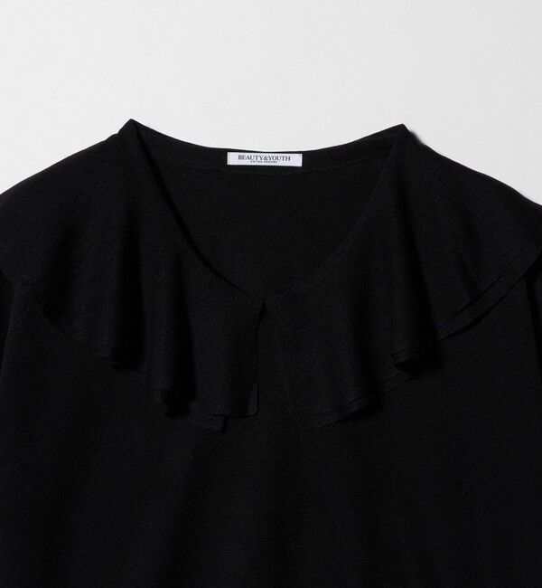 BEAUTY&YOUTH UNITED ARROWS「【WEB限定】フリルカラー ニットプルオーバー -ウォッシャブル-」|ニット・セーター|