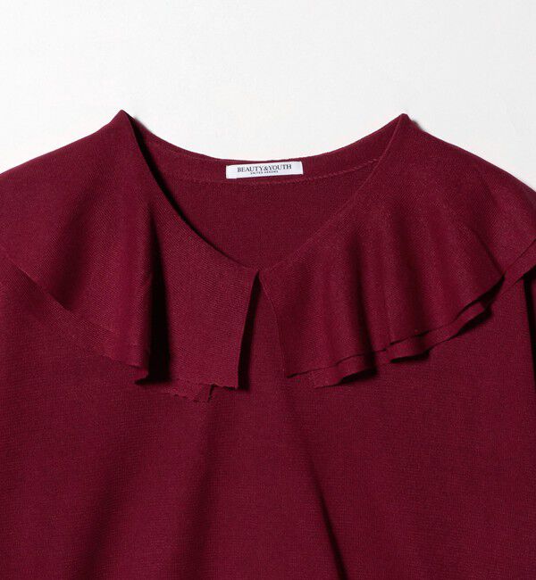 BEAUTY&YOUTH UNITED ARROWS「【WEB限定】フリルカラー ニットプルオーバー -ウォッシャブル-」|ニット・セーター|