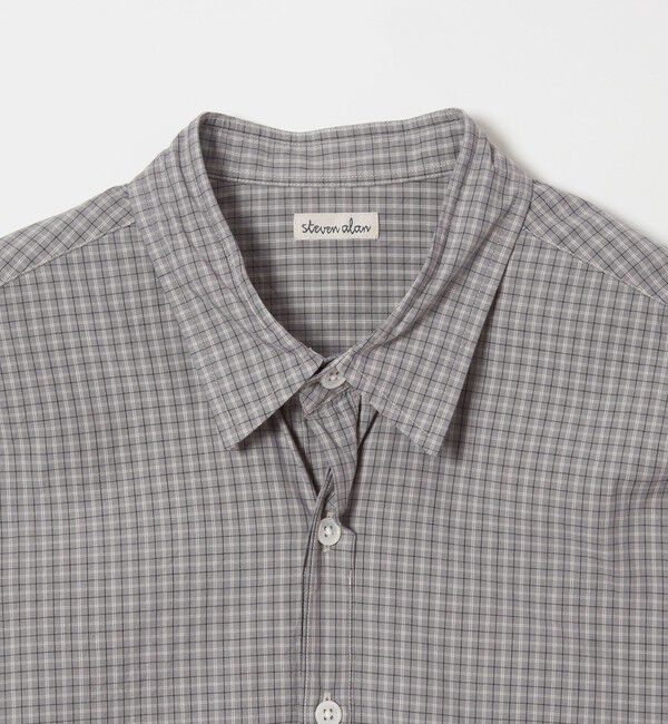 STEVEN ALAN「＜Steven Alan＞ スモーキー チェック リバースシーム シャツ LOOSE」|シャツ・ブラウス|