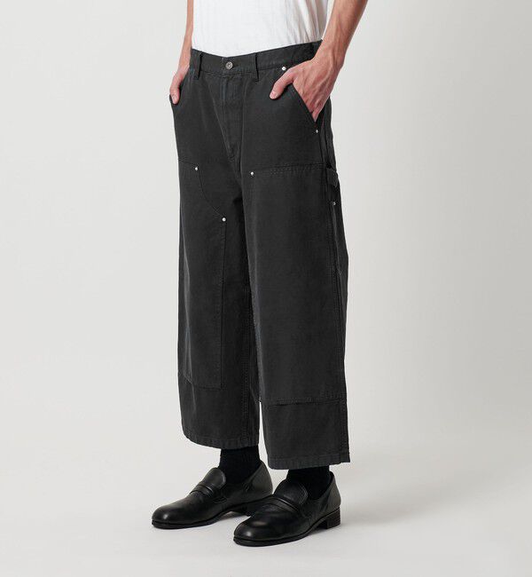 MONKEY TIME「ガーメントダイ ダック ダブルニー アンクル パンツ」|チノ|