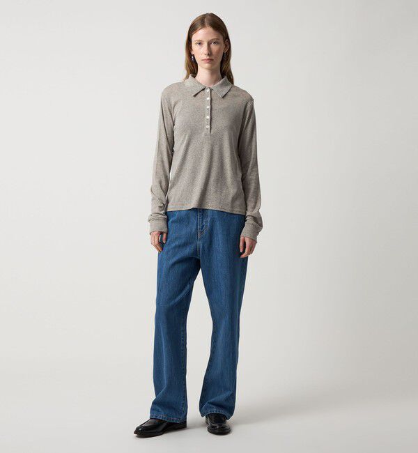 STEVEN ALAN「＜Steven Alan＞ラメ ジャージー ポロカットソー」|Tシャツ・カットソー|