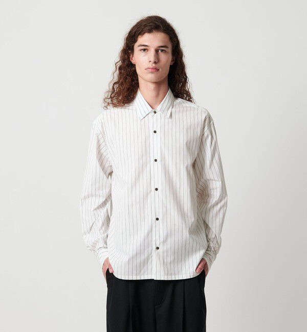 MONKEY TIME「コットン クロップド シャツ」|シャツ・ブラウス|WHITE