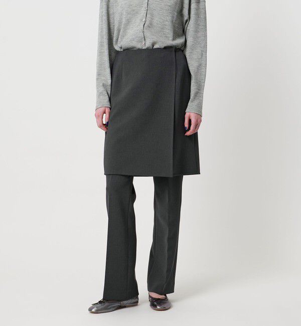 STEVEN ALAN「＜Steven Alan＞ダブルクロス ラップスカート」|スカート|DK.GRAY