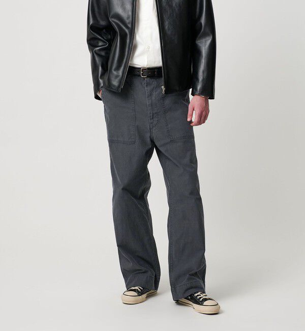 BEAUTY&YOUTH UNITED ARROWS「バック サテン ベイカー パンツ」|チノ|BLACK