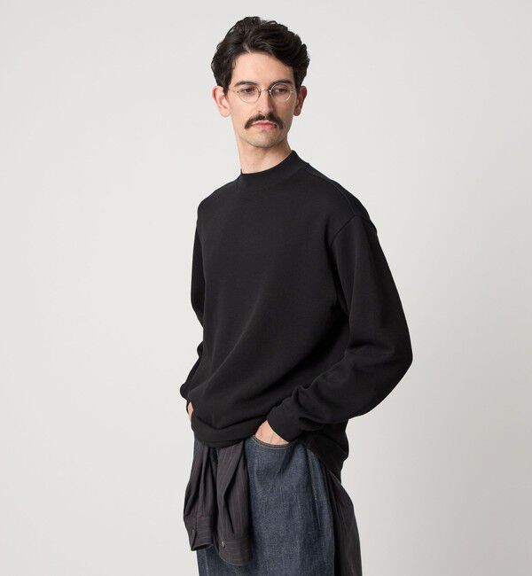 STEVEN ALAN「＜Steven Alan＞ ダブルフェイス モックネック カットソー BOLD」|Tシャツ・カットソー|