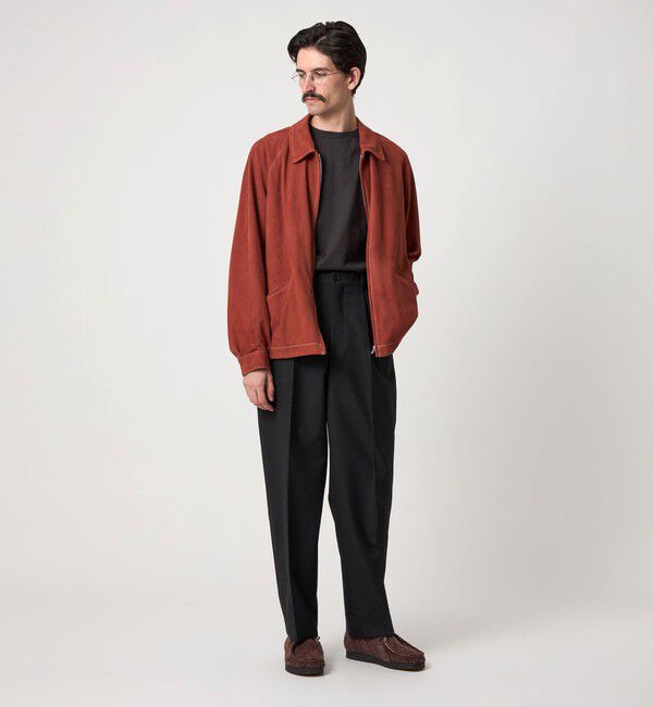 STEVEN ALAN「＜Steven Alan＞ ウール オックスフォード アウト ワンプリーツ スラックス」|スラックス|