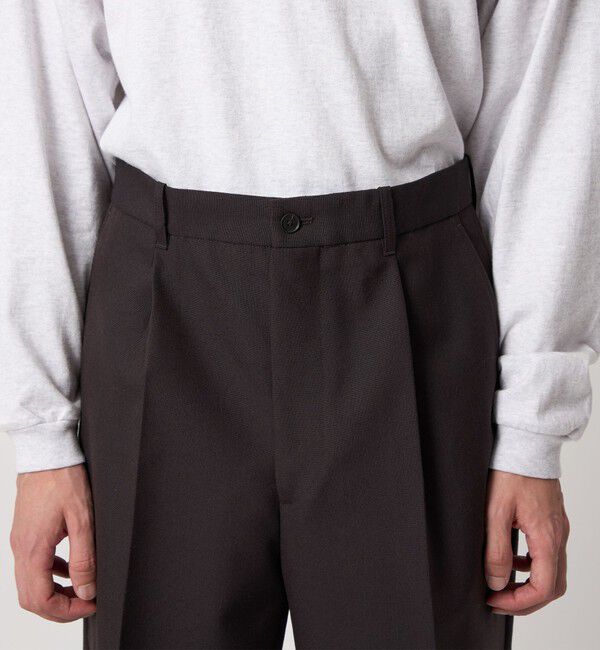 STEVEN ALAN「＜Steven Alan＞ ウール オックスフォード アウト ワンプリーツ スラックス」|スラックス|